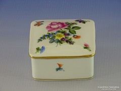 0I280 Virág mintás herendi porcelán bonbonier 1958