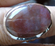 925 ezüst gyűrű, 20,6/64,7 mm, laguna csipke achát