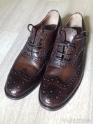 Luxury vintage men's leather shoes francesco benigno shoes / italy handmade, genuine leather masterpiece