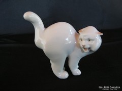 Zsolnay ? porcelán cica macska