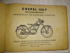 CSEPEL 125/T Motorkerékpár használati és kezelési útmutató 