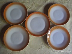 5 db.zsolnay,lüszteres mokkás csésze alátét(kistányér)