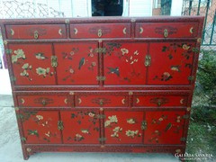Régi kínai bútor, komód szekrény eladó. 129,5x109x40,5 cm