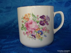 Zsolnay porcelán virágcsokros csésze