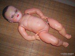 Hatalmas régi francia csecsemő baba, 60 cm
