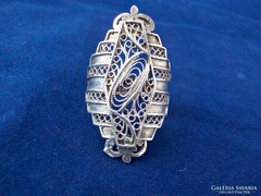 Nagyméretű filigrán 925 -ös ezüst gyűrű