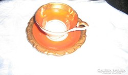 Gyönyörű antik filigrán aranybevonatú Bavaria csésze, alátét