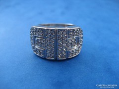 Sterling ezüst Bvlgari Parentesi stílusú gyönyörű gyűrű