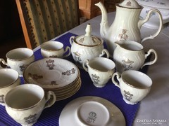 Bernadotte porcelán kávéskészlet, tökéletes vitrin állapot