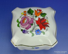 0H737 Jelzett kalocsai porcelán bonbonier