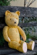 66 cm extra szomorú maci medve szalma szalmás mackó retro játék