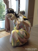 Régi, ritka ukrán porcelán üzbég lány szobor