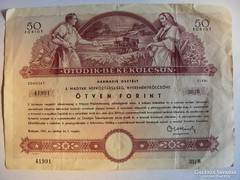  Békekölcsön kötvény 1954