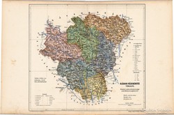 Sáros - vármegye térkép 1905, eredeti