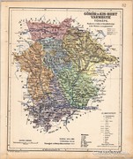 Gömör és Kis - Hont vármegye térkép 1905, eredeti