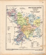 Jász - Nagykun - Szolnok vármegye térkép 1905