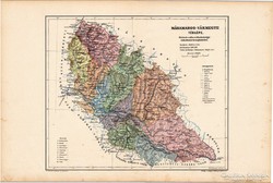 Máramaros - vármegye térkép 1905, eredeti