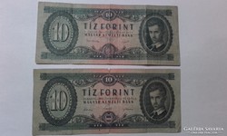 10 forint 1949-es, és egy 1962-es, évjárat