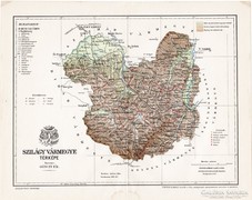 Szilágy vármegye térkép 1897, antik, eredeti
