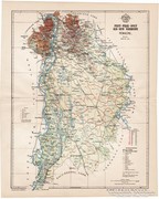Pest - Pilis - Solt - Kis-Kun vármegye térkép 1896