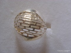 Áttört mintás kosaras ezüst gyűrű