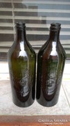 2 db 1 literes  zöld szinű Budafoki borosüveg !