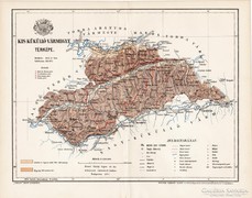 Kis - Küküllő vármegye térkép 1894, antik, eredeti