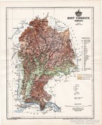 Hont vármegye térkép 1894, antik, eredeti
