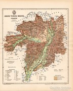 Abauj - Torna megye térkép 1892, Pallas