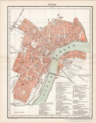 Szeged térkép 1898, eredeti, antik, PALLAS