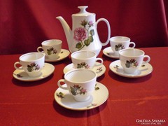 Colditz rózsa mintás porcelán kávéskészlet 