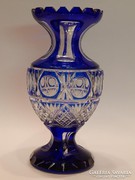 Gyönyörű kék-fehér ólomkristály váza