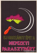 Új országot épít a Nemzeti Parasztpárt! plakát 1945, reprint