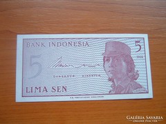 INDONÉZIA 5 SEN 1964 UNC
