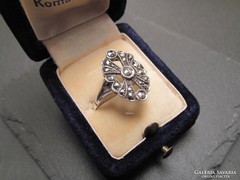 Régi markazit köves ezüst gyűrű - nagyon szépen csillog!
