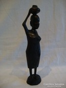 Afrikai nő alak faragott szobor