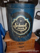 régi Schmoll paszta nagyméretű fémdoboz