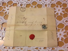 Régi 1856 os viasz pecsétes levél