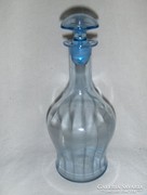 Antik kék üveg ital kiöntő palack (28/d)