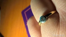 14 karátos régi bécsi eljegyzési gyűrű 0,20 ct brilliánssal