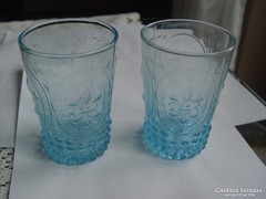 2 darab kék hólyagos cserkész liliomos pohár 