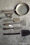 Antik népi konyhai használati eszközök 6db