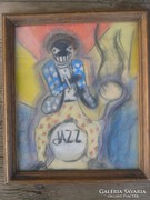 Bohóc jazz zenész talán kép rajz