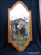 Antik álló tükör eredeti metszett üveggel, magasság 118 cm.
