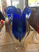 Amazing bright blue glass vase