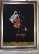 Kettő  nagyméretű szürrealista kortárs festmény ÁRESÉS