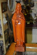 Fa faragott Szűz Mária figura