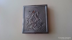 Orosz 875 ös (84) ezüst Szt. György kis ikon. 