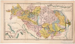 A Duna térkép 1894 II., eredeti, antik, Pallas