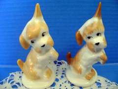 Aquincumi porcelán kutyusok kutyák párban